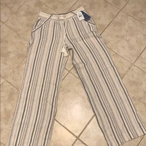 NWT Striped Linen Pants